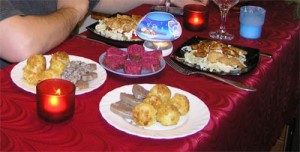 новогодний стол