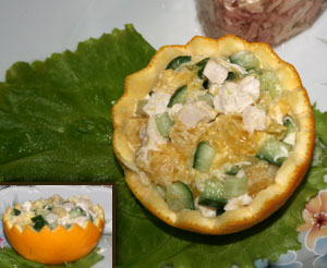 салат с курицей салат с курицей