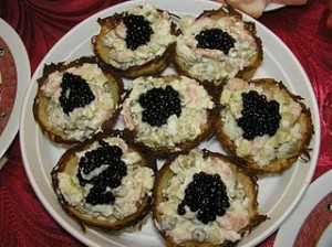 салат с креветками