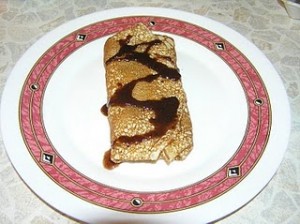 блины с бананом