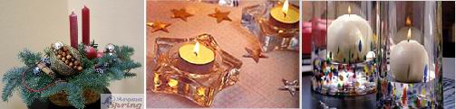 украшение свечами праздничного новогоднего стола украшение свечами праздничного новогоднего стола