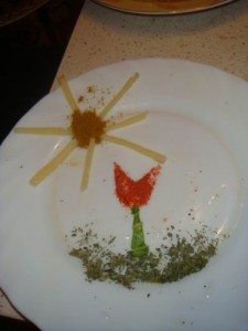 Праздничное оформление тарелок