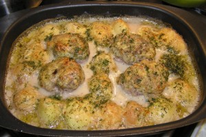 биточки с картофелем