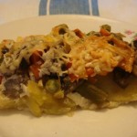 Картофельно-овощная запеканка с грибами