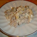 Мясной салат с яблоками