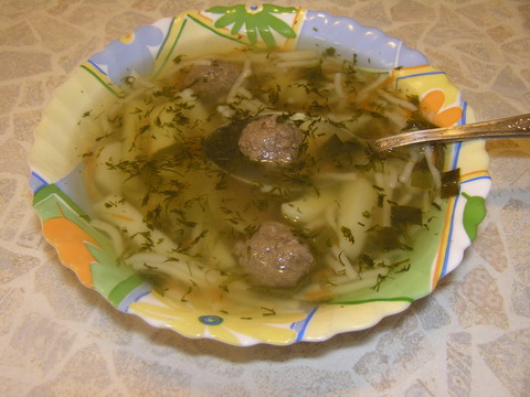 суп с фрикадельками