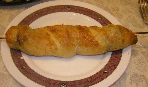 шашлычки с грибами и сыром