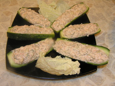 закуска из огурцов