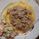 Гороховая каша с печенью по-строгановски Гороховая каша с печенью по-строгановски