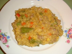 Красная чечевица с мясом и овощами Красная чечевица с мясом и овощами