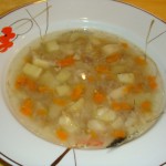 Суп с куриными потрошками