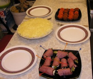 меню дружеской вечеринки