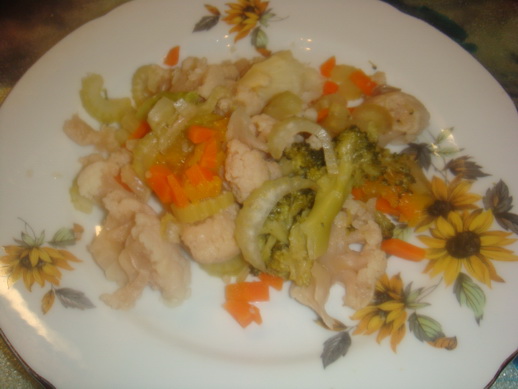 Салат из овощей на пару Салат из овощей на пару