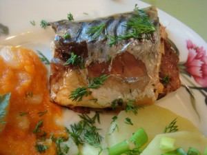 Скумбрия, запечёная в бумаге