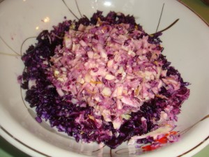 Постный Салат из краснокачанной и белокачанной капусты