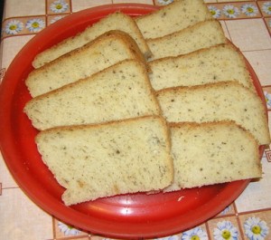 хлеб с сыром и луком