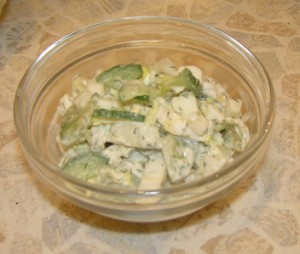 салат из огурцов