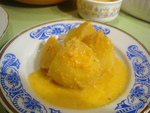 Печёный картофель с апельсиновым соусом