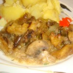 Рыба с грибами, запечёные в пиве