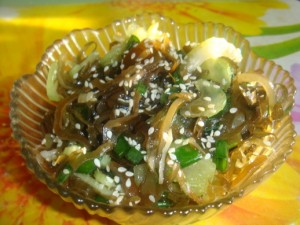 Постный Салат из морской капусты с сельдереем