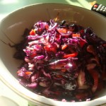 Закуска из краснокочанной капусты и сладкого перца Закуска из краснокочанной капусты и сладкого перца