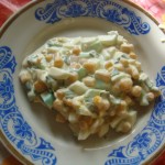 Салат с яйцом и кукурузой, с зелёным луком и сметаной Салат с яйцом и кукурузой, с зелёным луком и сметаной