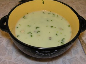 суп-пюре из шпината