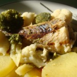 Рыба, тушённая в печке