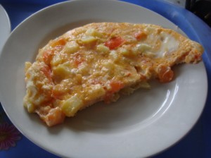 Яйца с кабачками и помидорами Яйца с кабачками и помидорами