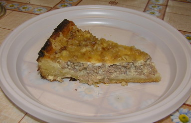 киш с мясом