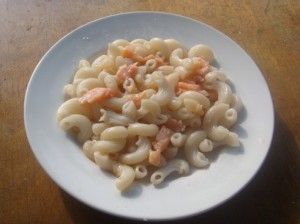 Вермишель с сёмгой