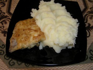 терпуг жареный с пюре