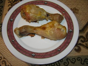 Отварная курица, запеченая под майонезом