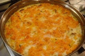 Овощная запеканка из капусты с творогом