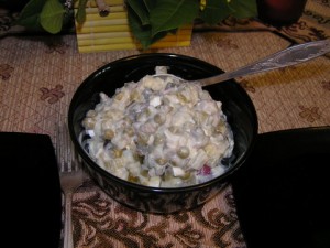 салат зимний с грибами