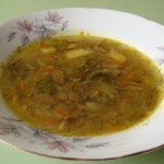 Рассольник с солёными грибами